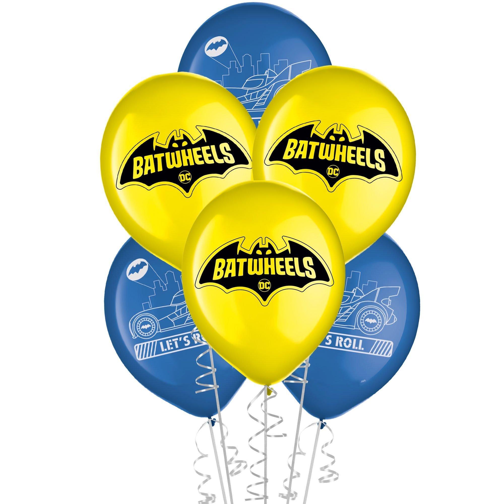 Batwheels Birthday Party Supplies Pack for 8 Guests - Kit Includes Plates, Napkins, Cups, Table Cover, Banner Decorations, Favor Cup, and Themed Latex Balloons